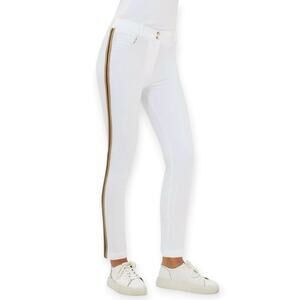 NWT Anatomie Luli Stripe Performance Cotton Skinny Pant Size Small